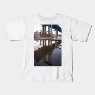 Manhattan Bridge Reflection Kids T-Shirt